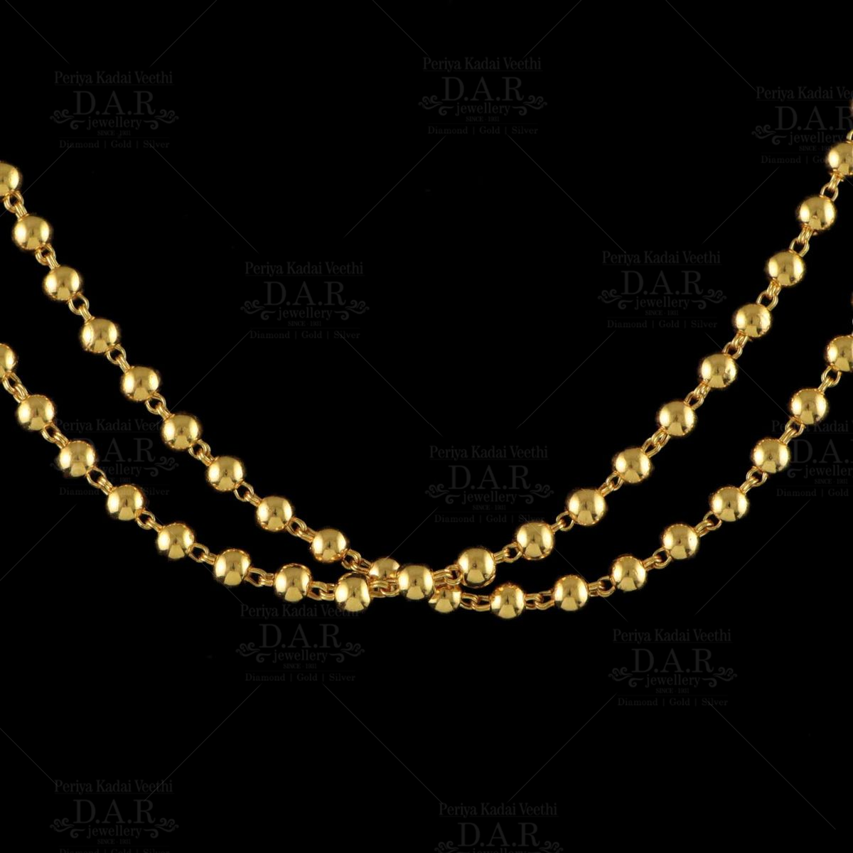 double line chain in gold