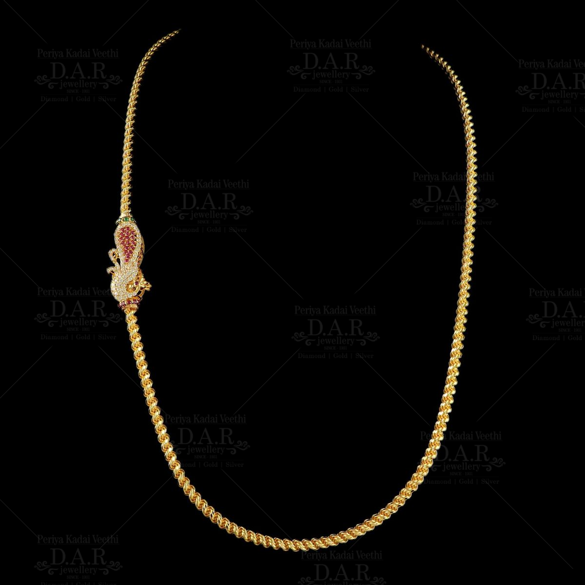 mugappu chain in gold