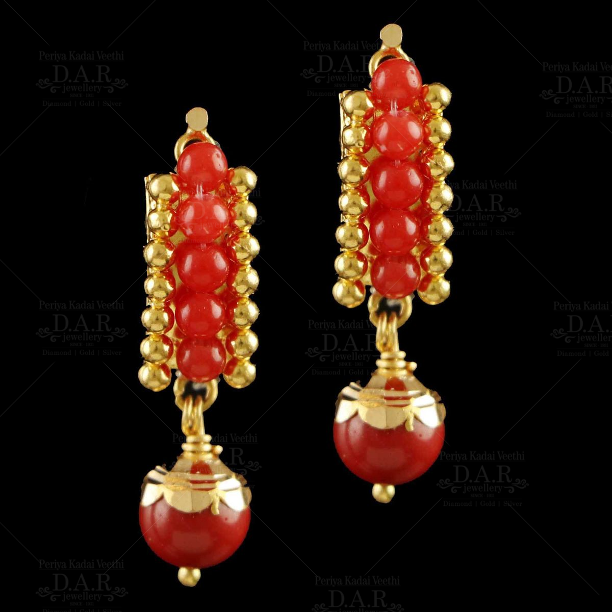 Image result for coral earrings indian jewelry | Coral earrings, Gold jewelry  earrings, Gold jewellery design necklaces