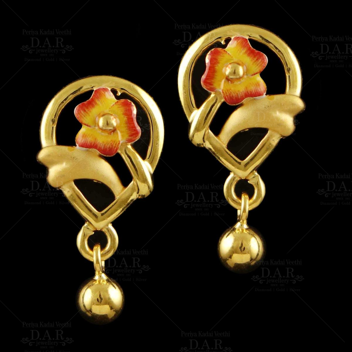 22k Casting Earring JG-1903-2379 – Jewelegance