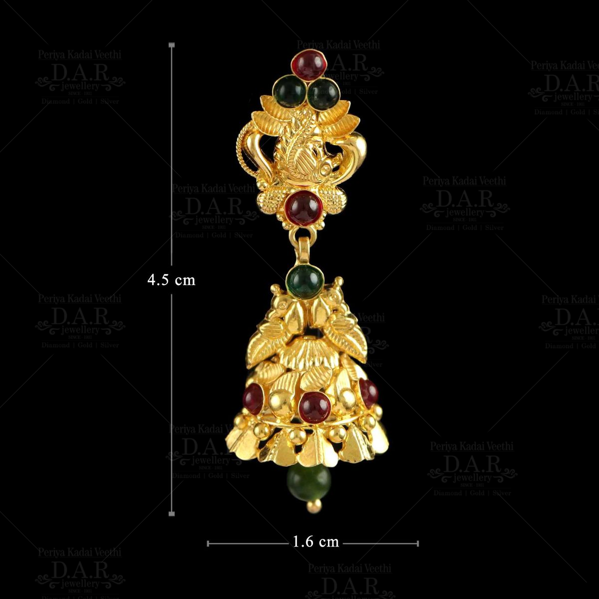 Buy Kerala Wedding Jimikki Kammal Jhumka Design Gold Earrings