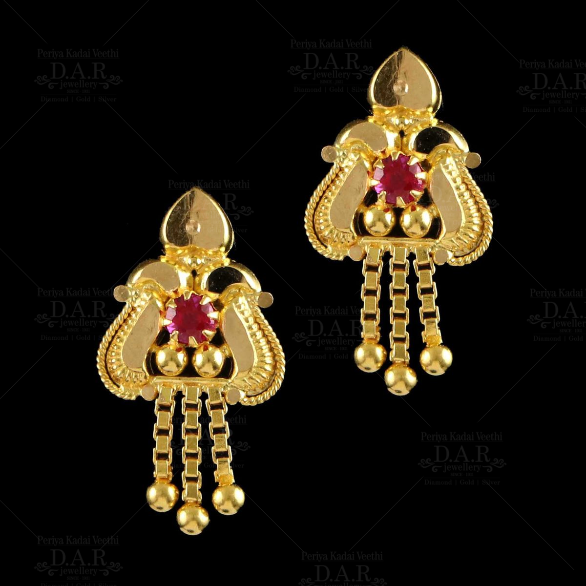 Palakka Jhumka Earrings Gold Plated Kerala Style Traditional Jewellery  Designs J20987