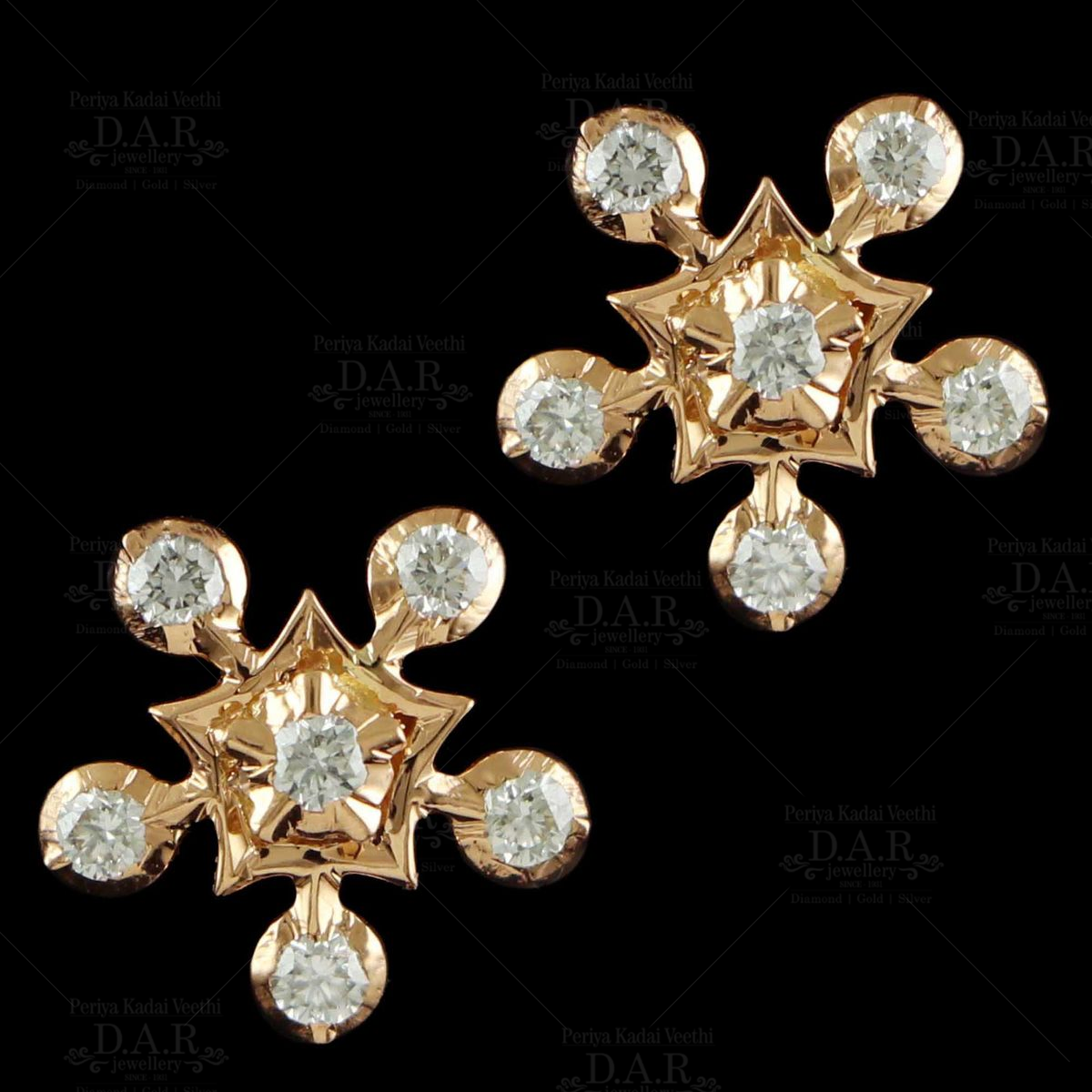 Sparkling Gold Plated Earrings – Rajesh Jewels