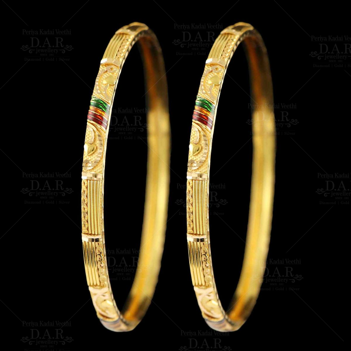 Side bangles online gold