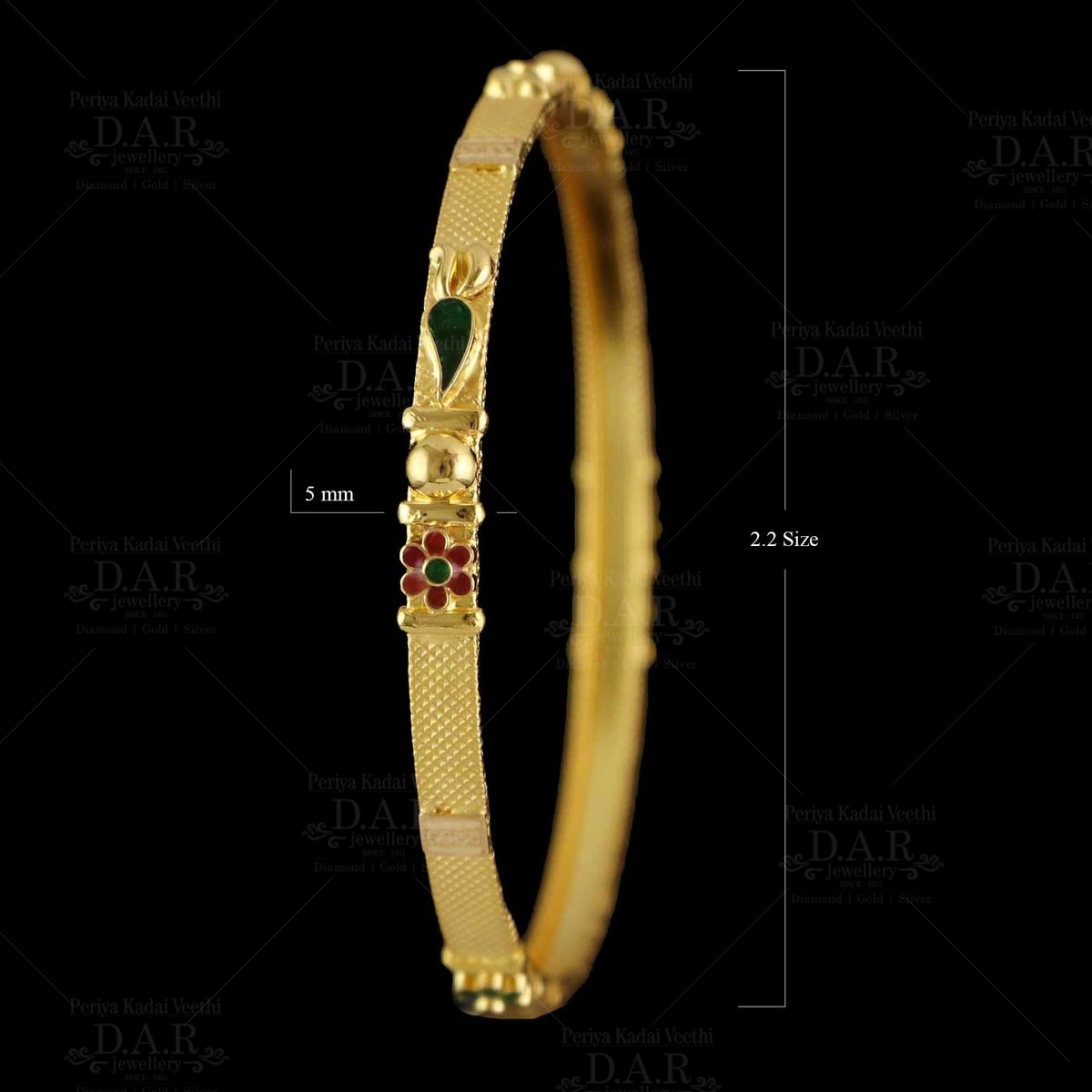 gold side bangles designs