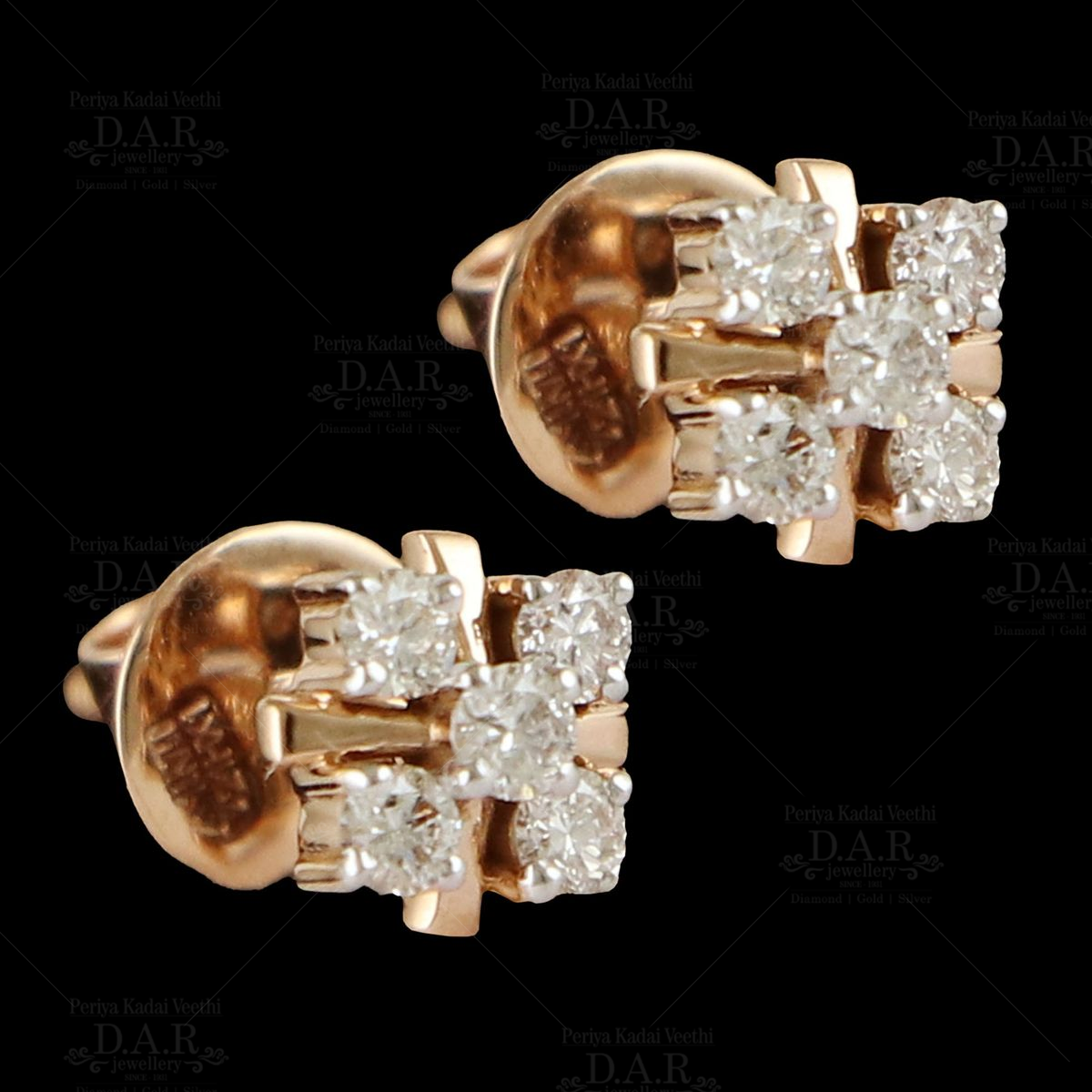 10K Yellow Gold Diamond Cluster Stud Earrings – Roussel's Fine Jewelry &  Gifts