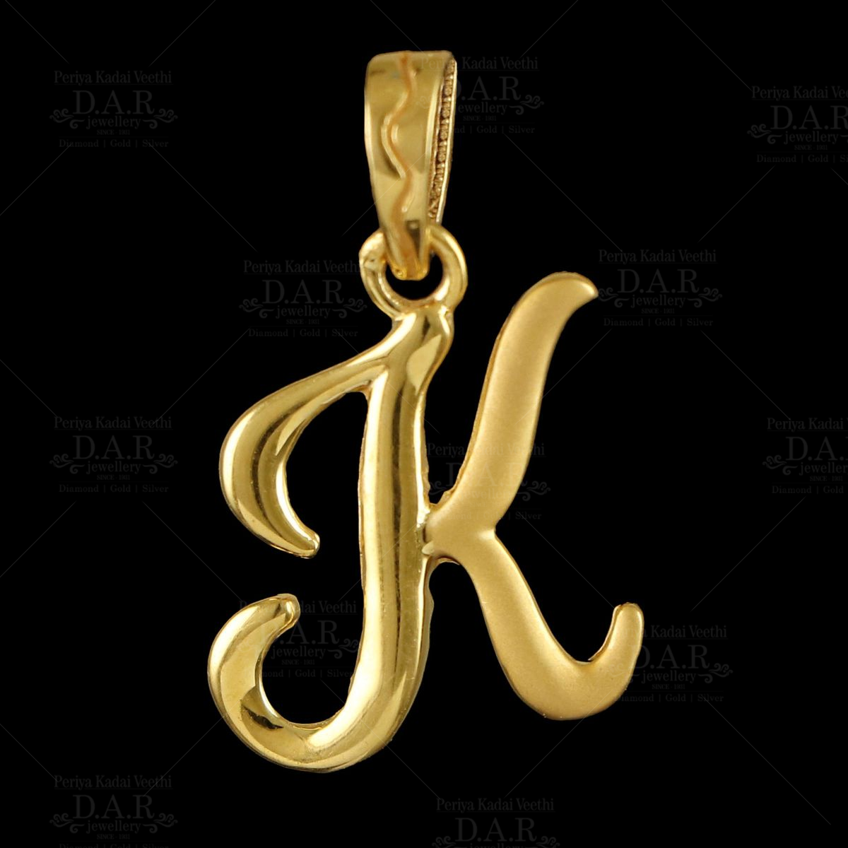 K alphabet gold deals pendant