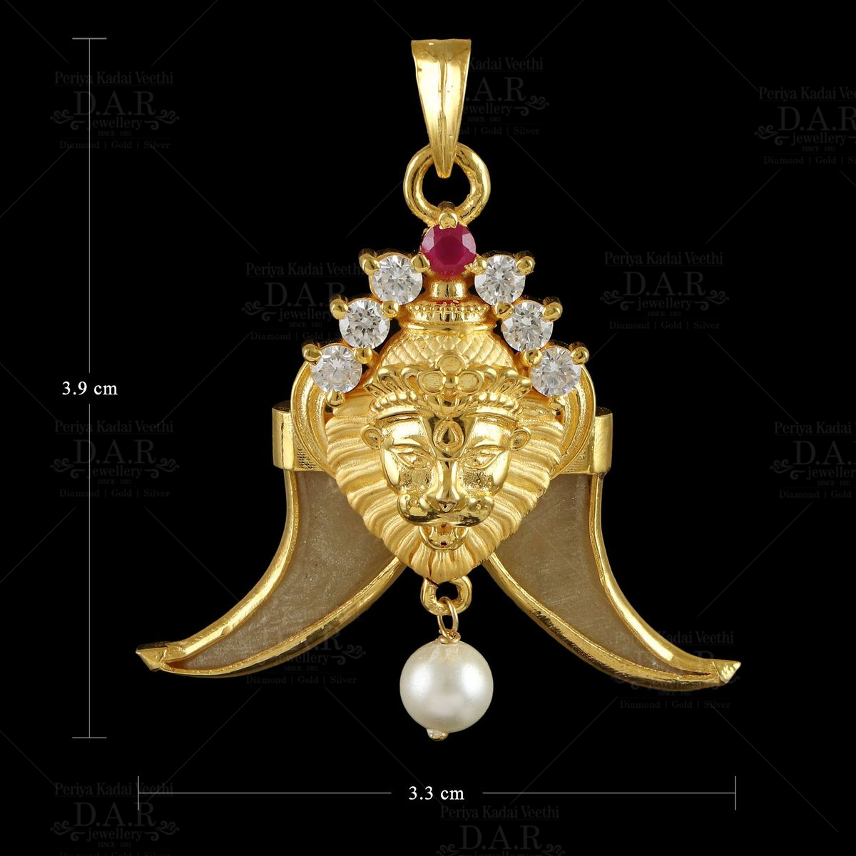 Lion nail gold on sale pendant