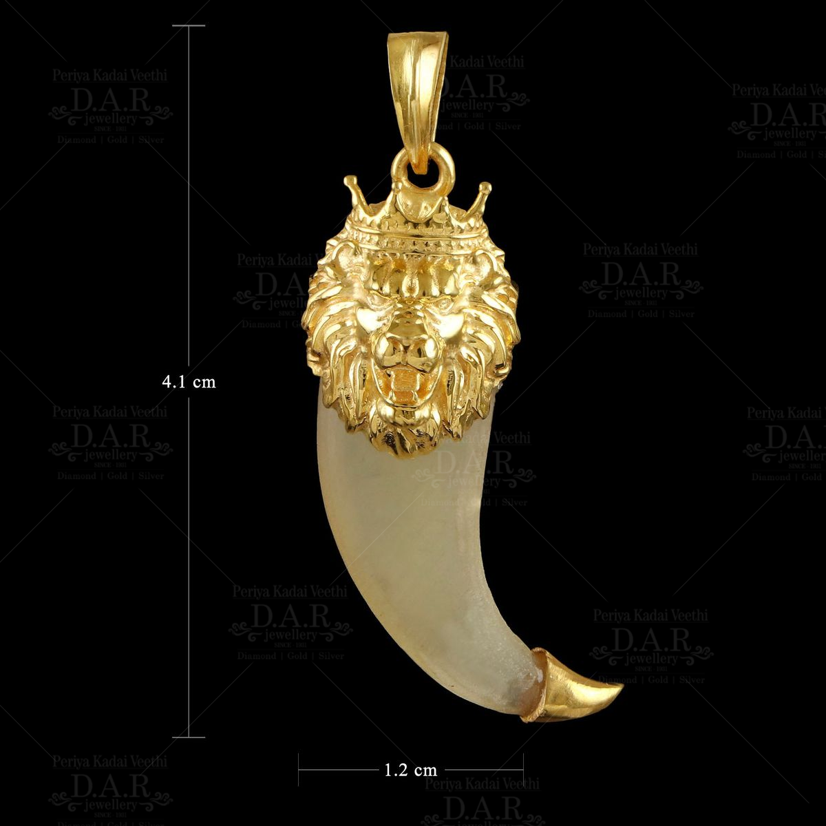 Lion nail pendant on sale gold