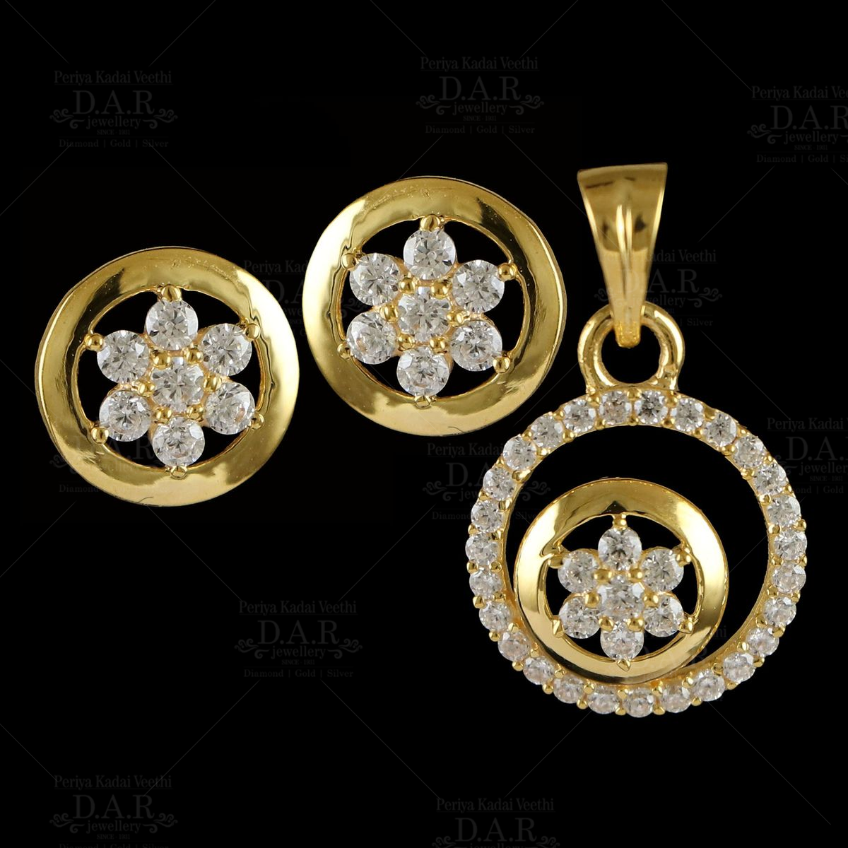 24K Gold Plated Bridal Jewelry Sets With Glittering Pendant Necklace,  Earrings, And Ring From Xinpengbusiness, $16.88 | DHgate.Com