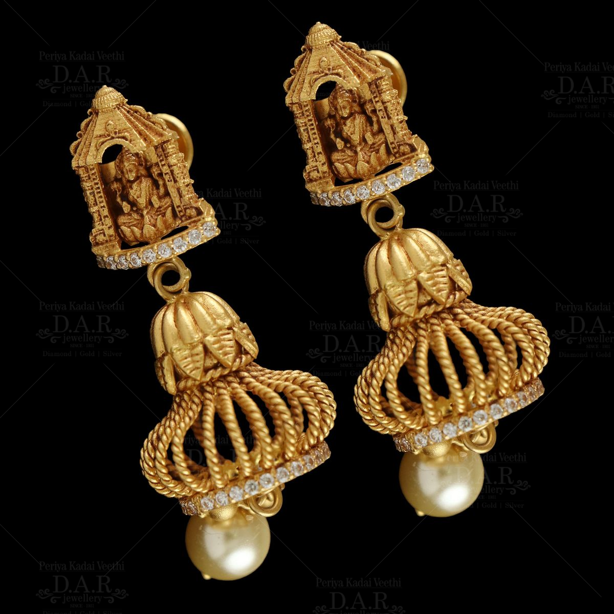 22 kt gold red antique jimikki