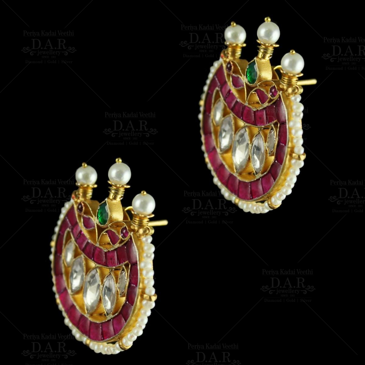 Buy 2 pair of Oxidized Gold / silver antique formal / casual earrings for  women & girls at Amazon.in