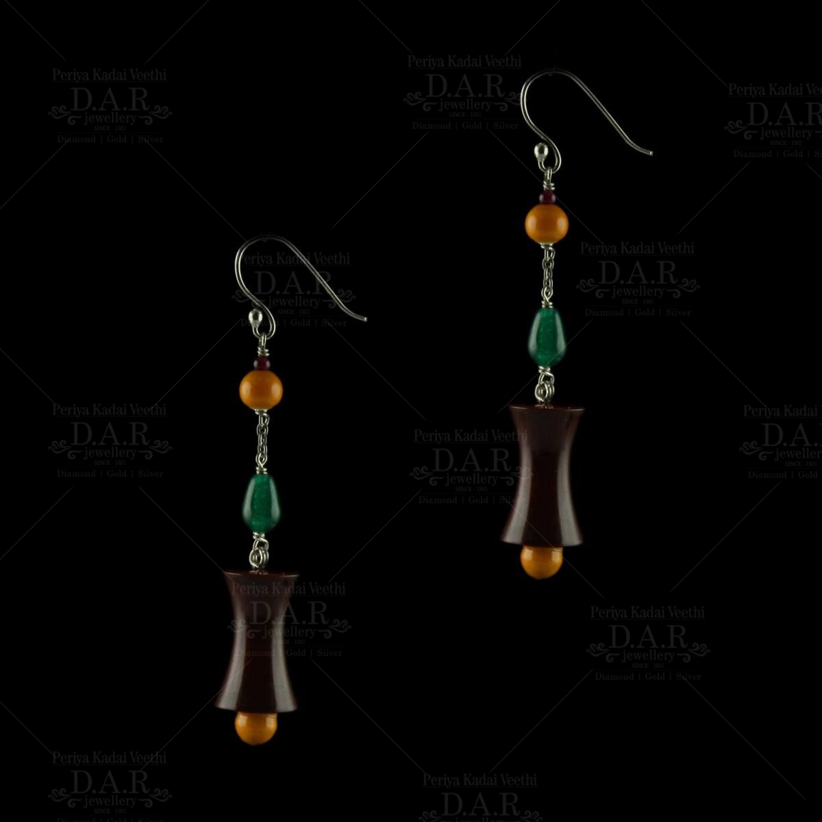 Half Moon Green Resin Drop Earrings – Ten79LA