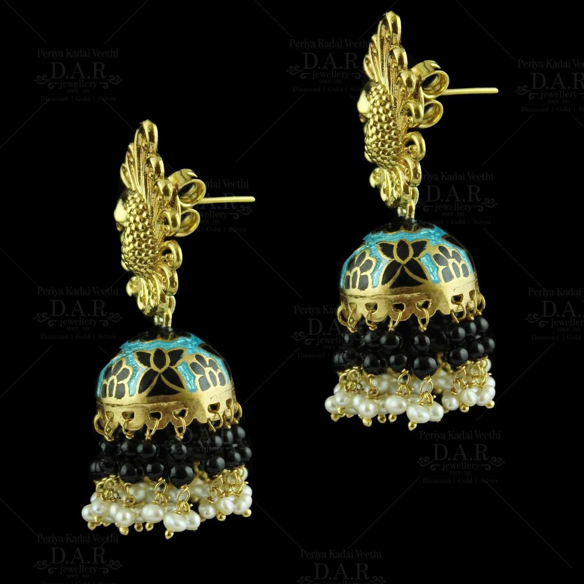 Buy online Black Brass Jhumka Earring from Imitation Jewellery for Women by  Saraf Rs Jewellery for ₹499 at 73% off | 2024 Limeroad.com