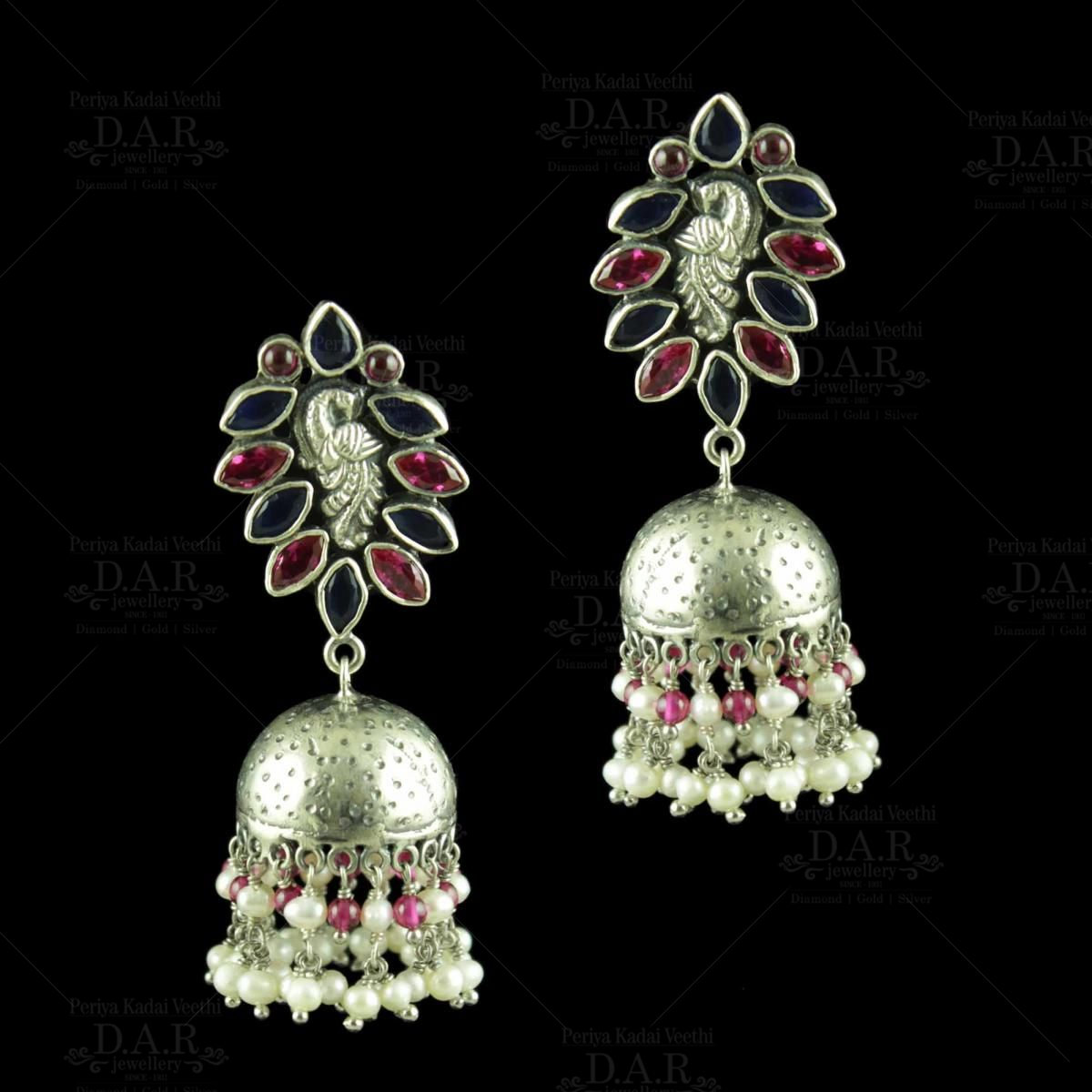 Ruby jhumka on sale ka design