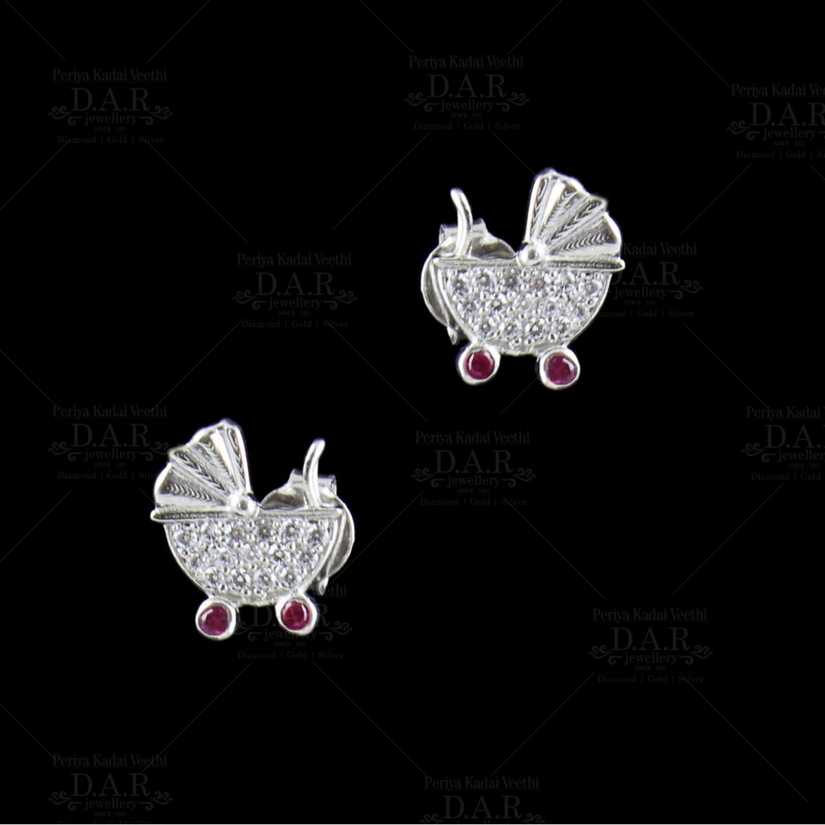 Small Clear Crystal Heart Stud Pageant Earrings | Little Girl Earrings |  L&M Bling - lmbling