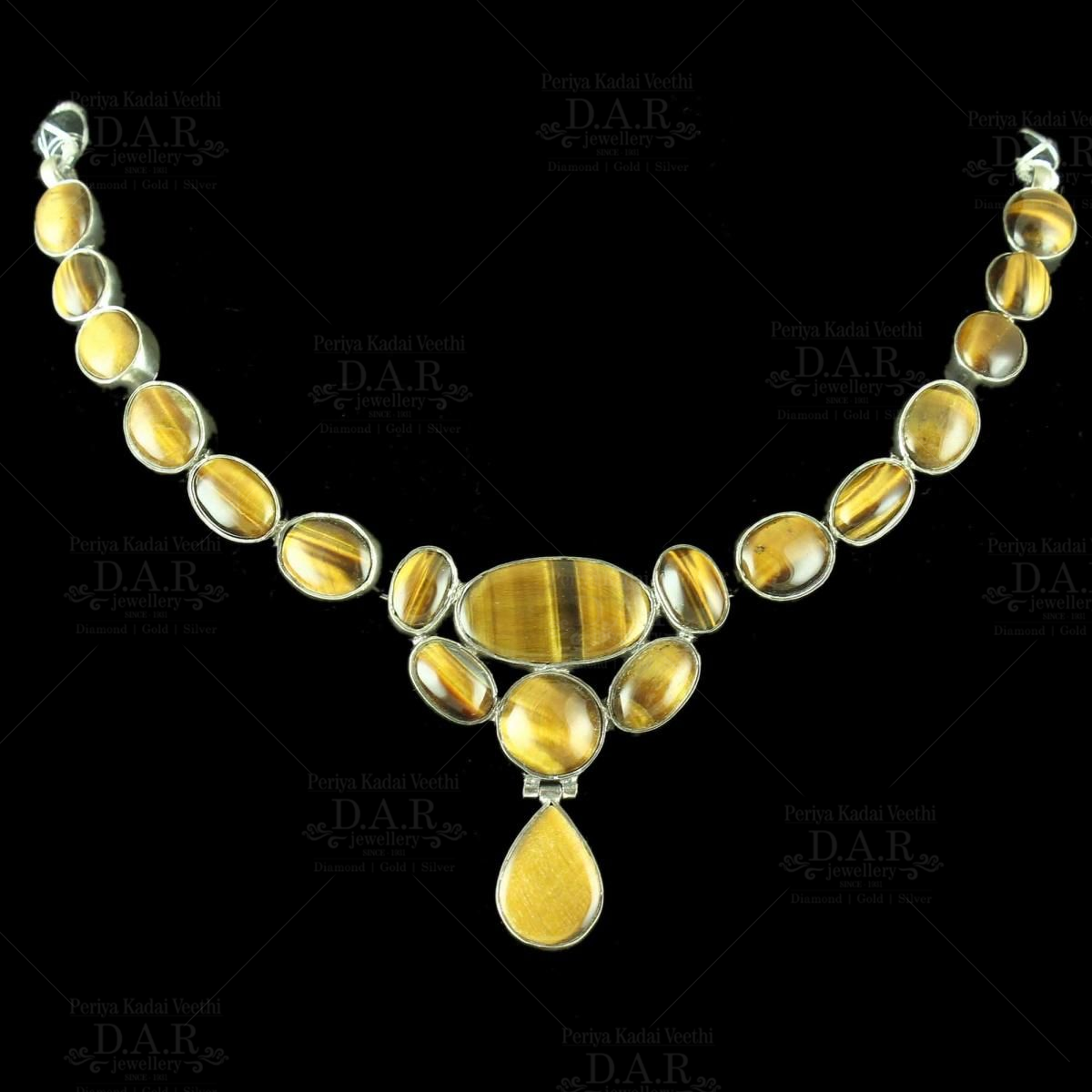 CSJA Natural Stones Beaded Tiger Eye Necklaces for Men Tree of Life Pendants  Mala Yoga Beads 7 Chakra Reiki Female Jewelry S469