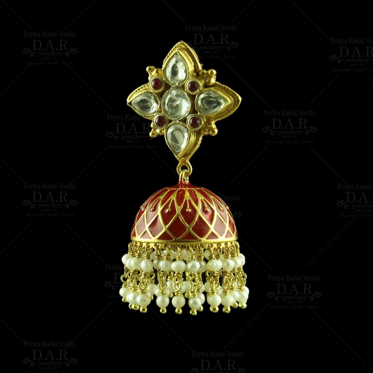 Enamel jhumkas on sale