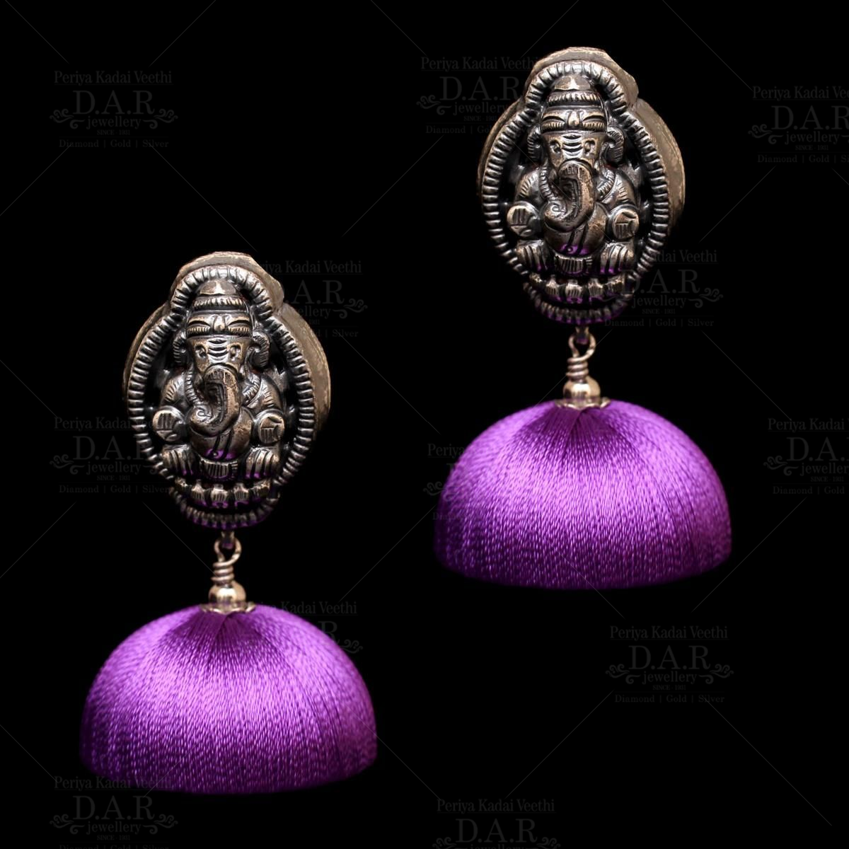 Yazh Ornaments Honey Color Silk Thread Jhumka Earrings, Shape: Jumkha Shape  at Rs 50/pair in Coimbatore