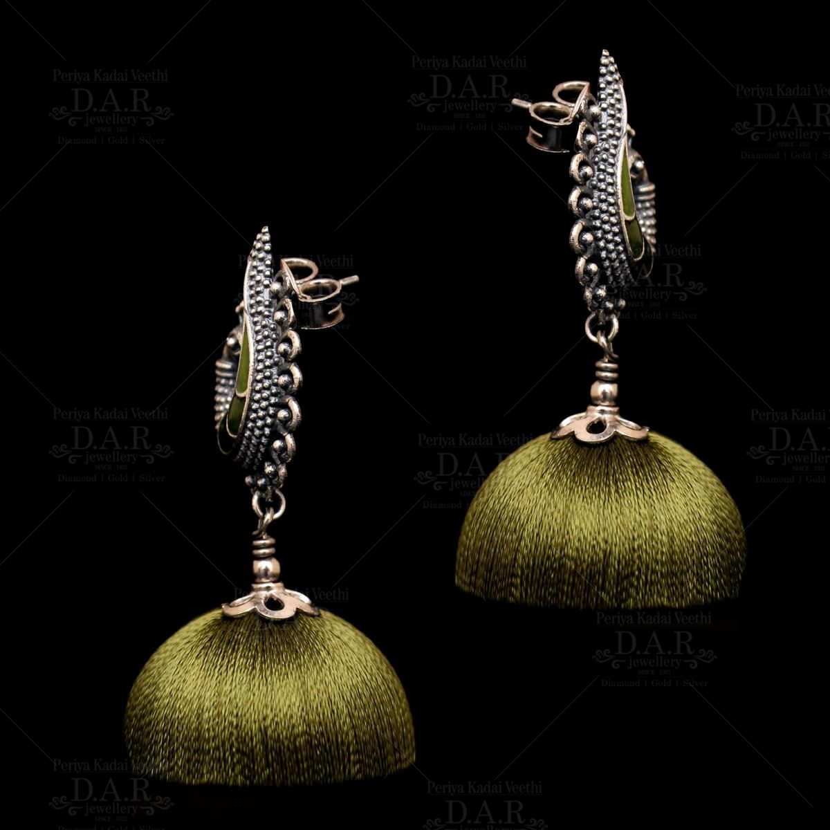 Oxidised Jhumka Earrings Traditional Jhumka For Womens – Silvermerc Designs