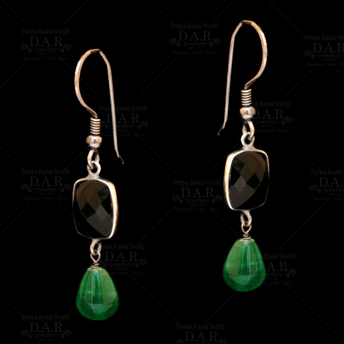 Amazon.com: Shaded Emerald Beads Earrings | Handmade Lightweight Dangle  Drop 925 Sterling Silver Earrings for Girls & Women for Gift: Clothing,  Shoes & Jewelry