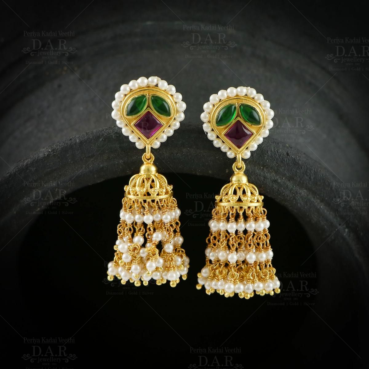 Buy Gold Jhumka Earrings Impon Indian Jhumkas Online Shopping